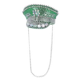 Paljettcaps med Nitter Grønn