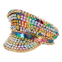 Palietkasket med Nitter Regnbuefarvet