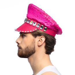 Lysbildefremvisning-Paljettcaps Neonrosa-5