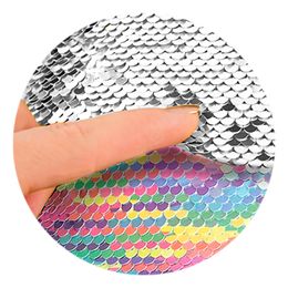 Bildspel - Paljettkeps Tvåfärgad Silver/Regnbåge