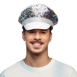 Bildspel - Paljettkeps Tvåfärgad Silver/Regnbåge