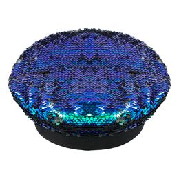 Bildspel - Paljettkeps Tvåfärgad Svart/Blå med Juveler