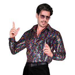 Pailletskjorte Multifarvet