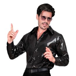 Paljettskjorta Herr Svart