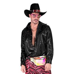 Bildspel - Paljettskjorta Herr Svart