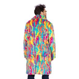 Lysbildefremvisning - Pelsjakke Lang Multifarvet