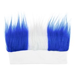 Pandebånd Med Hår Blå/Hvid