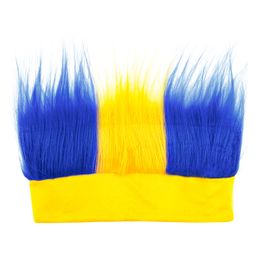 Pandebånd Med Hår Gul/Blå