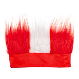 Pandebånd Med Hår Rød/Hvid