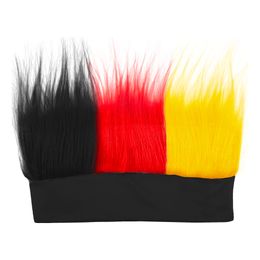 Pandebånd Med Hår Sort/Rød/Gul