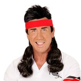 Pannband med Svart Lockigt Hår