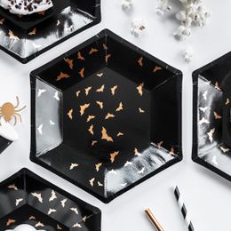 Bildspel - Pappersassietter Fladdermus Guld Metallic