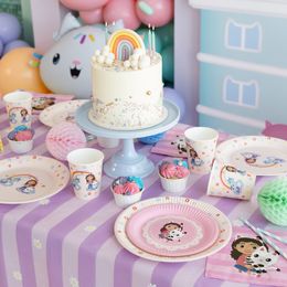 Lysbildefremvisning - Papirasietter Gabbys Dukkehus Lyserød