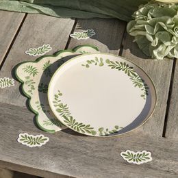Bildspel - Pappersassietter Gröna Löv Botanic