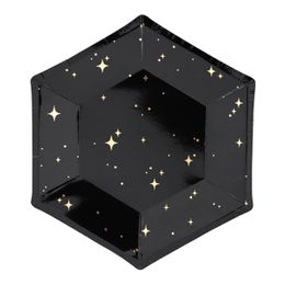 Papasietter Guldstjerner Heksagon Celebrate