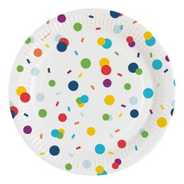 Pahvilautaset Happy Birthday Konfetti