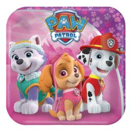 Pappersassietter Paw Patrol Kvadrat Rosa