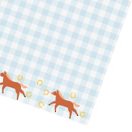 Bildspel - Pappersduk Schackrutig med Hästar