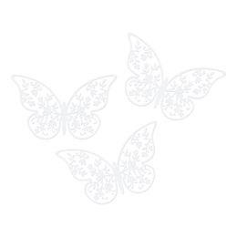 Pappersdekorationer Fjärilar Vita