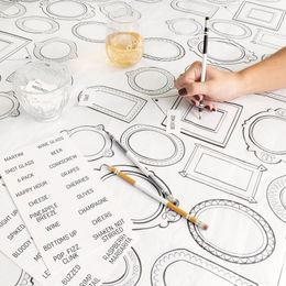 Papirduk Hvit med Rammer