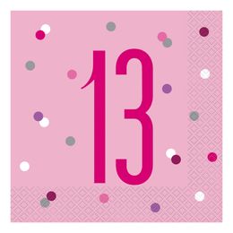 Bildspel - Servetter Siffra Rosa