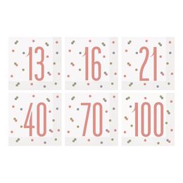 Servietter Tall Hvite med Prikker