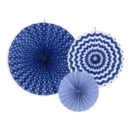 Pappersfjädrar Blå Hängande Dekoration