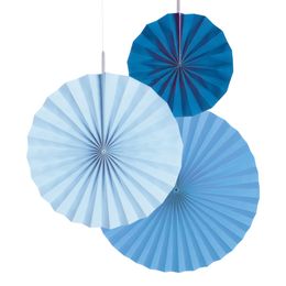 Pappersfjädrar Blå Mix