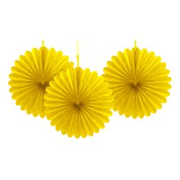 Pappersfjädrar Gula Mini Hängande Dekoration