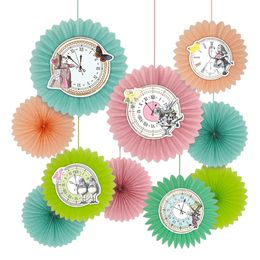 Papirvifter Klokker Alice Wonderland