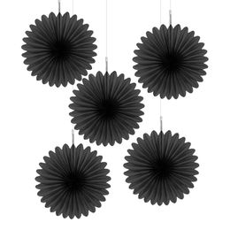 Pappersfjädrar Mini Svarta Takdekoration