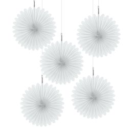 Paperiviuhkat Mini Valkoinen Kattokoriste