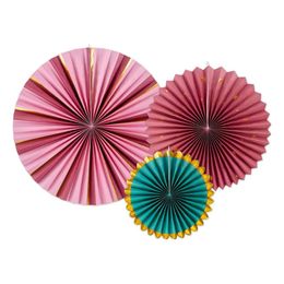 Papirfjer Lyserød/Grøn