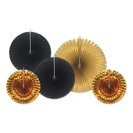 Pappersfjädrar Svart/Guld