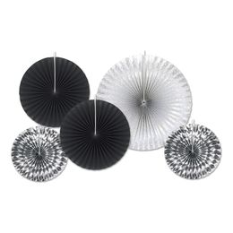 Pappersfjädrar Svart & Silver