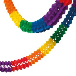 Papirguirlande Regnbuefarvet