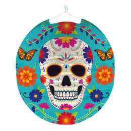 Papperslykta Rund Day of the Dead
