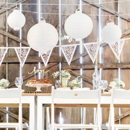 Bildspel - Papperslykta Rund Vit