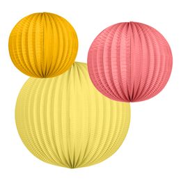 Papperslyktor Rosa/Gul/Orange