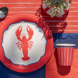 Bildspel - Pappersmugg Liten Röd/Blå