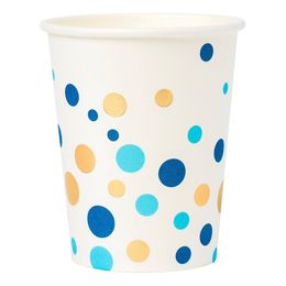 Pahvimukit Sininen/Kultainen Pilkullinen