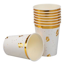 Pahvimukit Vauvanjalat Kulta/Valkoinen