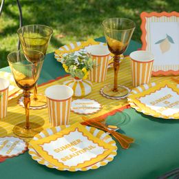 Bildspel - Pappersmuggar Gul/Orange