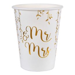 Pappersmuggar Mr & Mrs Vit/Guld