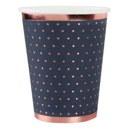 Pappersmuggar Prickiga Navy/Roséguld