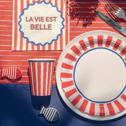 Lysbildefremvisning - Pappkopper Rød/Blå