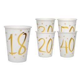 Pappersmuggar Siffra Guld/Vit