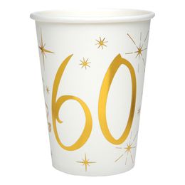 Bildspel - Pappersmuggar Siffra Guld/Vit