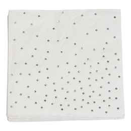 Pappersservetter Silver Prickar