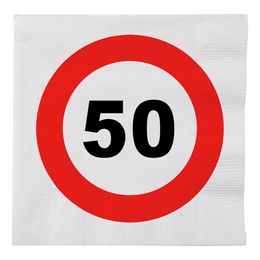 Pappersservetter Trafikskylt 50